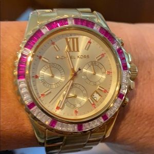 Michael Kors Gold and Pink Watch